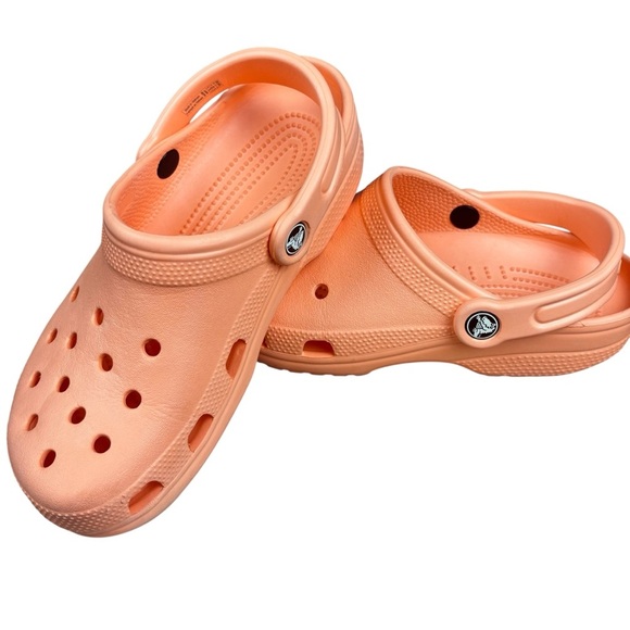 EUC CROCS Peach/Orange Clogs W7/M5 - Picture 1 of 11